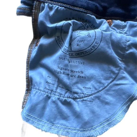 LL Bean Deep Indigo Signature Stretch High Rise Flare Leg Classic Women's Jeans - Picture 4 of 10